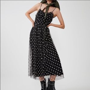 zara tulle embroidered floral dress
